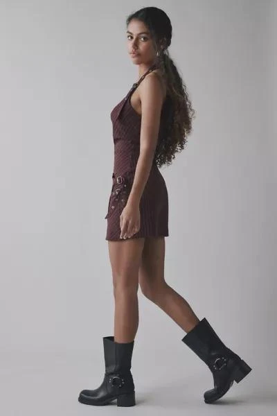 The Ragged Priest The Ragged Priest Bobbi Pinstripe Asymmetric Mini Dress 3