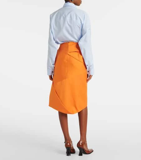 Dries Van Noten Draped satin midi skirt 3