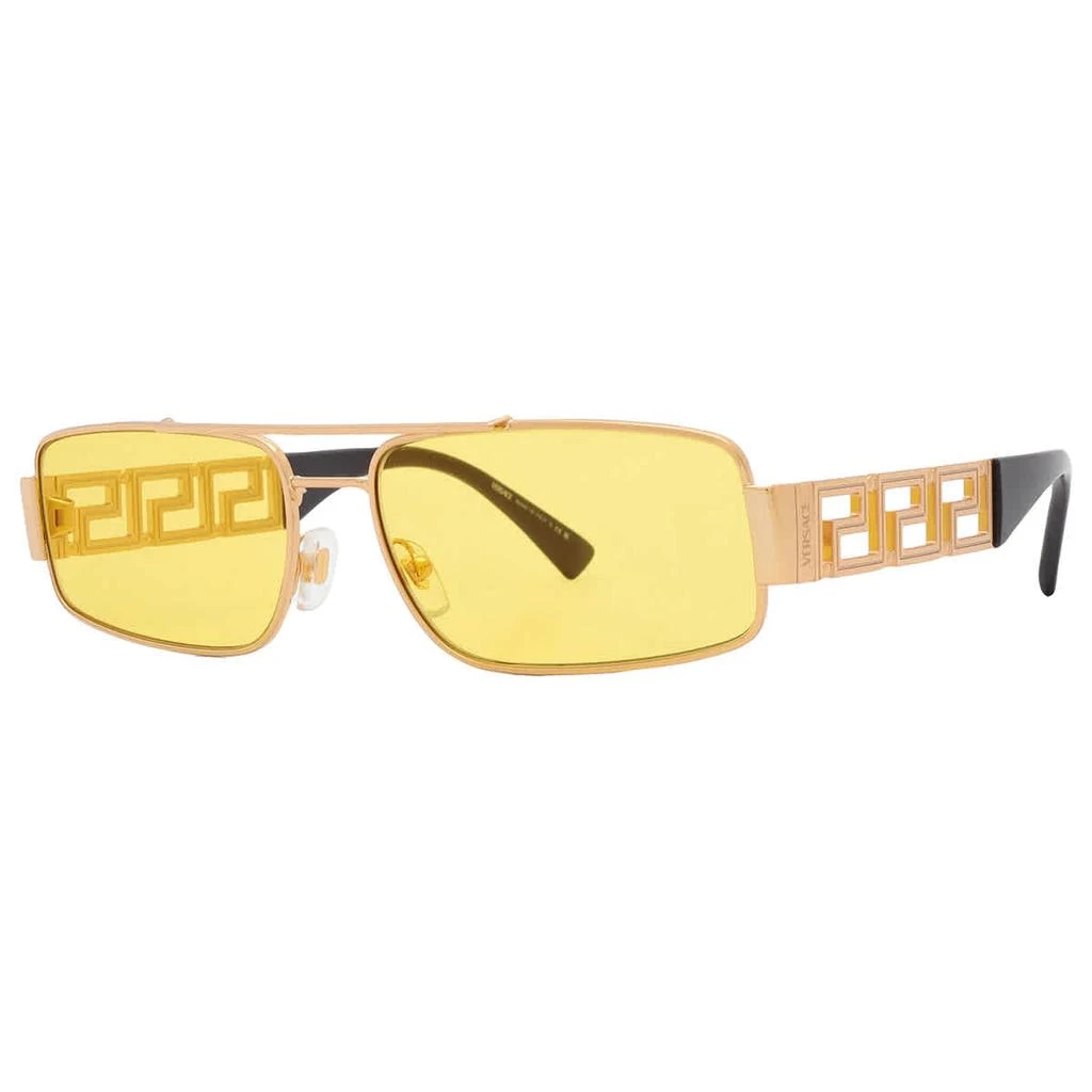 Versace Yellow Mirror Rectangular Men's Sunglasses VE2257 1002C9 60 2