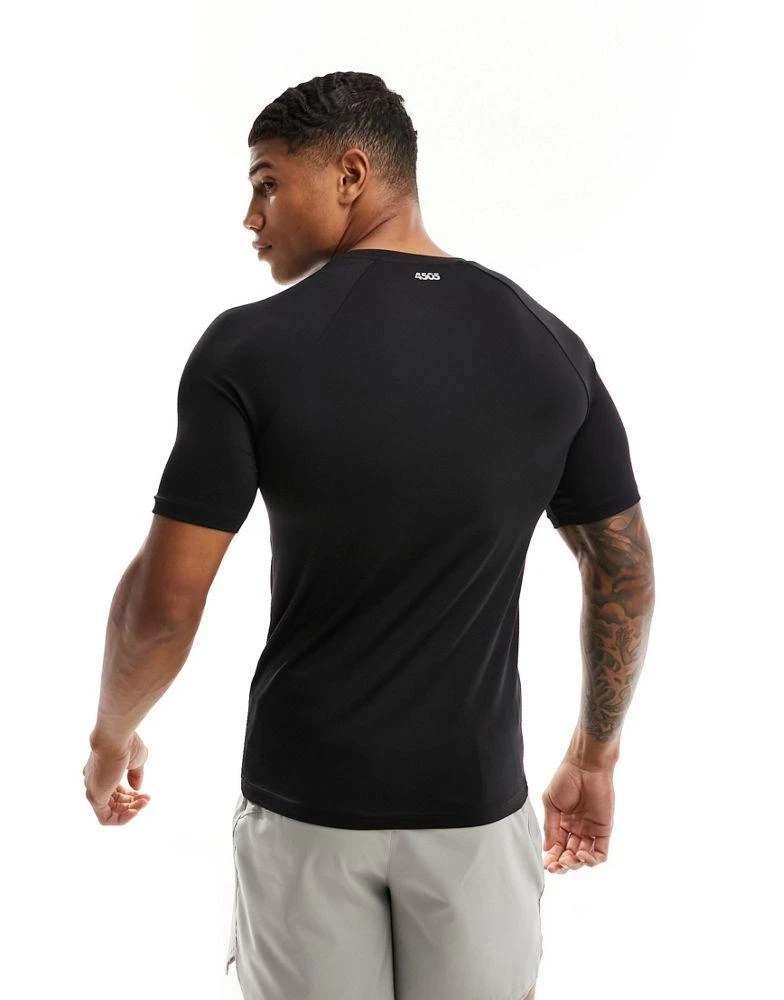 ASOS 4505 Icon muscle fit training t-shirt with quick dry in black 4