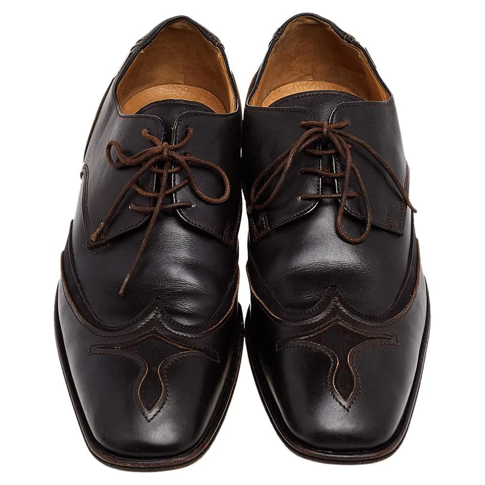 Versace Versace Brown Leather Lace Up Derby Size 41 3