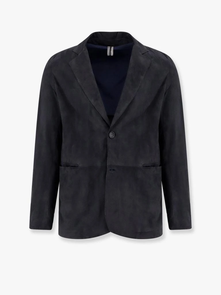 D-FOUR Suede jacket with peak lapel 1