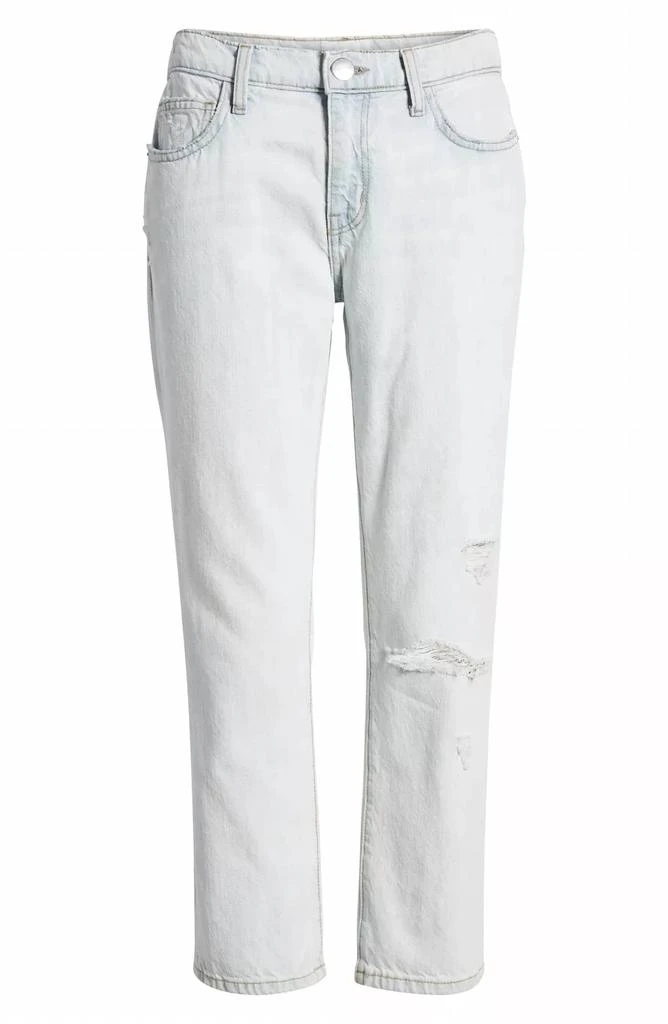 Current Elliott The Cropped Straight Leg Destroy Ankle Jean In Blue 4