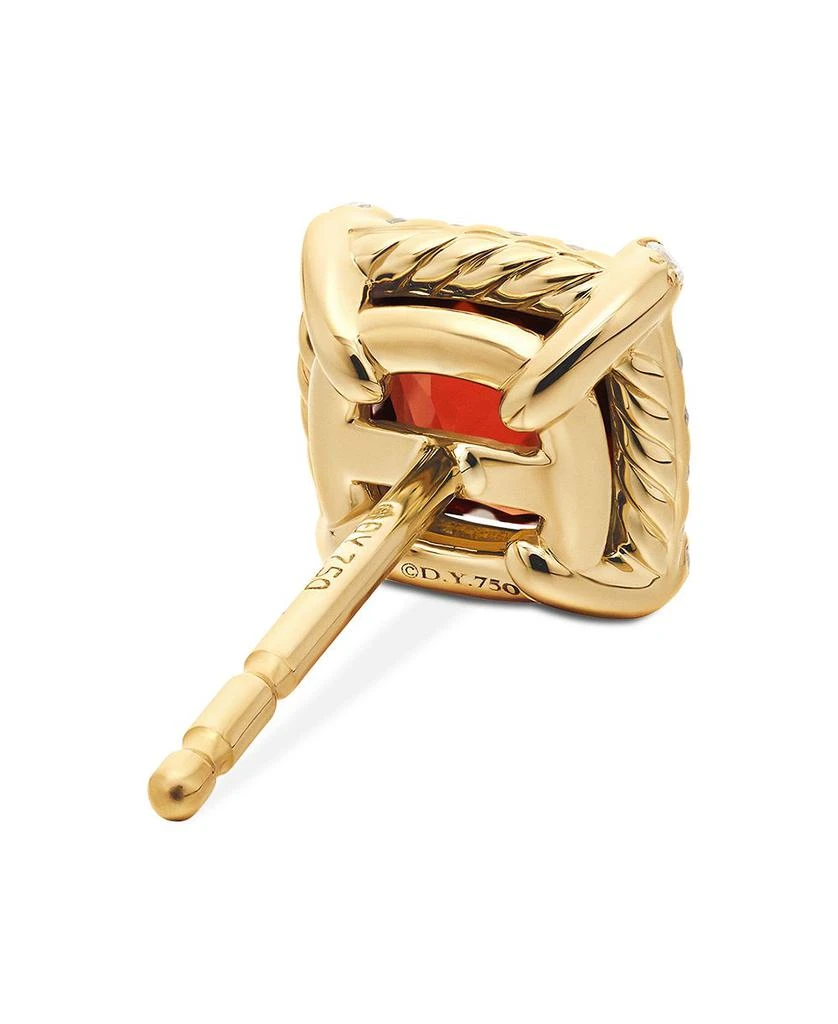 David Yurman Petite Châtelaine® Pavé Bezel Stud Earrings in 18K Yellow Gold with Gemstones and Diamonds, 5mm 5