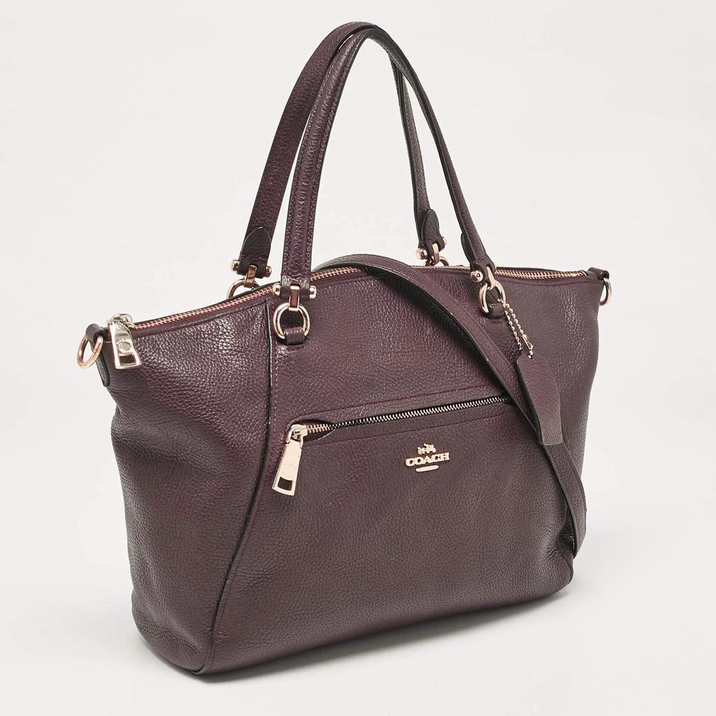 Coach Coach Purple Pebbled Leather Prairie Satchel 3