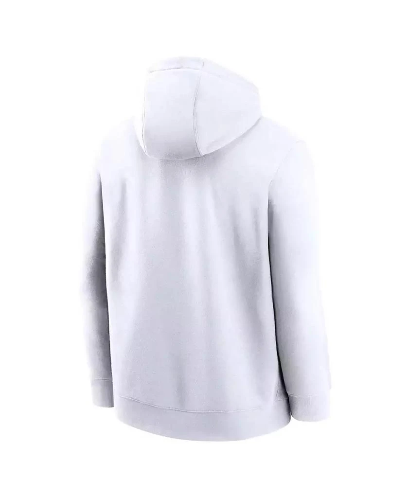 NIKE Men's White LSU Tigers Primetime Alternate Logo Club Fleece Pullover Hoodie 3