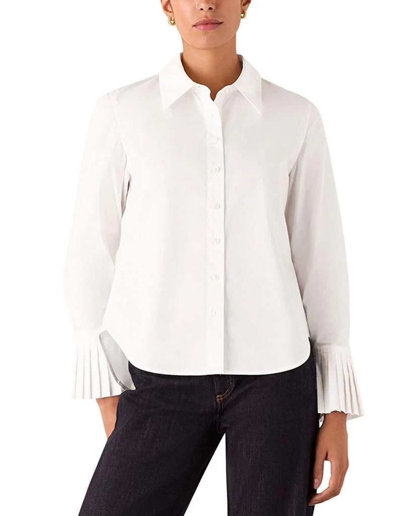Whistles Marcy Pleated Cuff Shirt 1