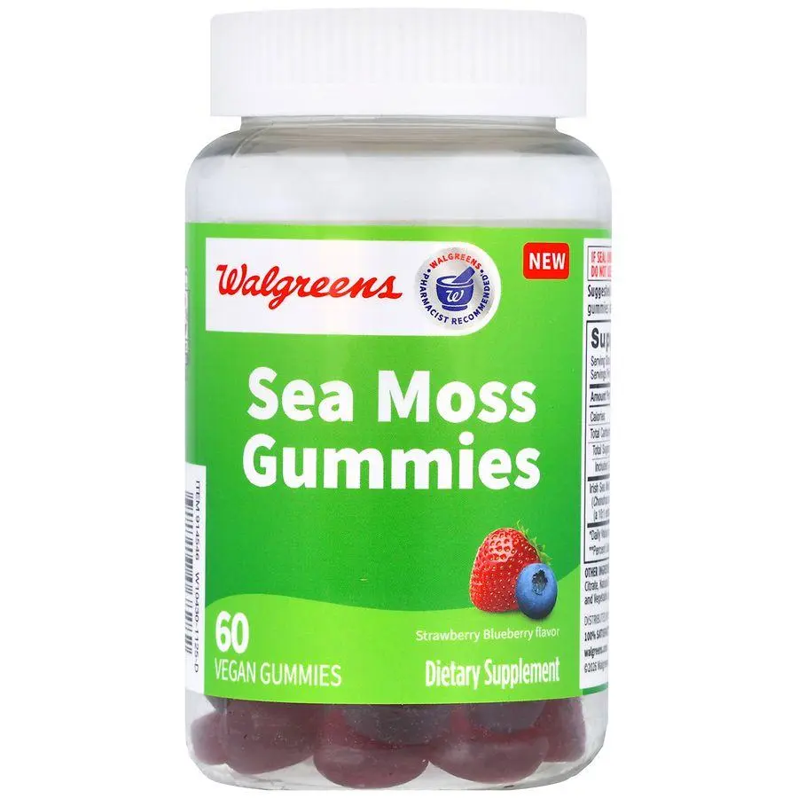 Walgreens Sea Moss Gummies Strawberry Blueberry