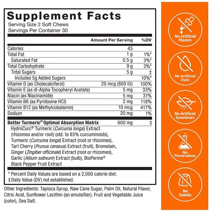 Force Factor Better Turmeric Soft Chews Fruit Splash 4
