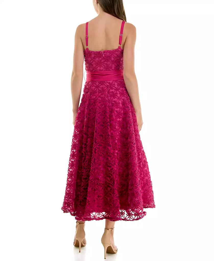 Taylor Women's Chiffon Ribbon Sweetheart A-Line Dress