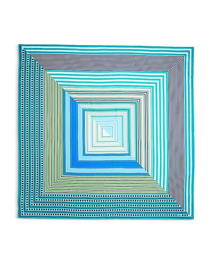 Echo Design Stripe Vortex Square Silk Scarf