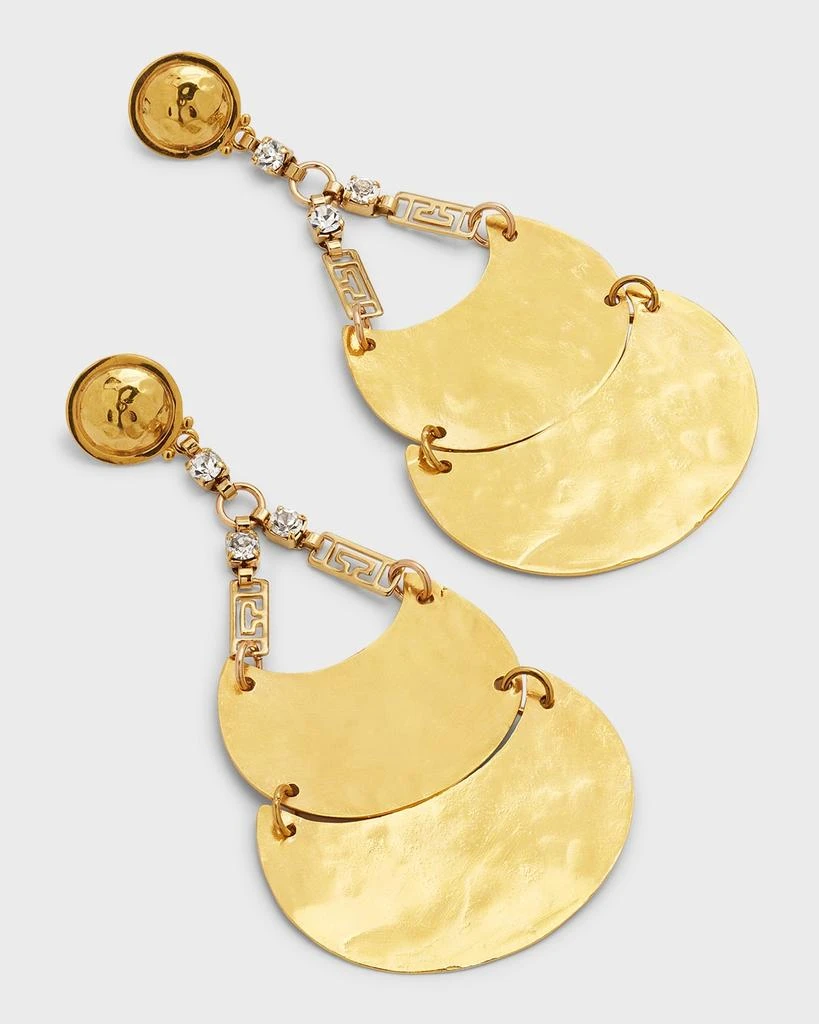 Devon Leigh Cubic Zirconia and Gold Drop Earrings 3
