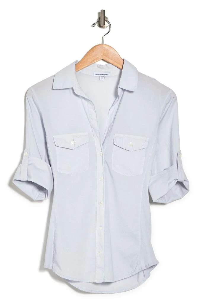 James Perse Three-Quarter Sleeve Button-Up Shirt 3