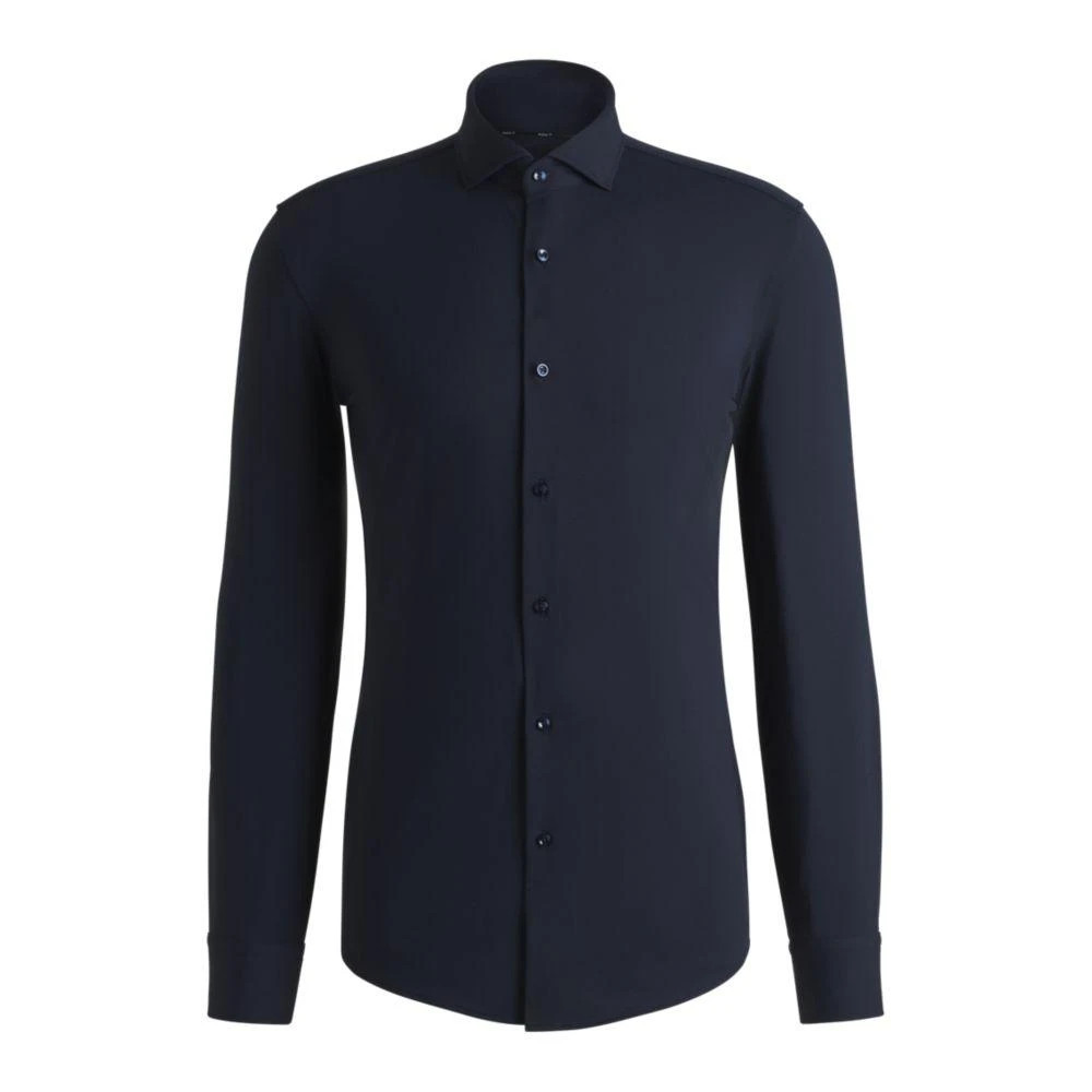 Hugo Boss Slim-fit shirt in structured performance-stretch jersey 1