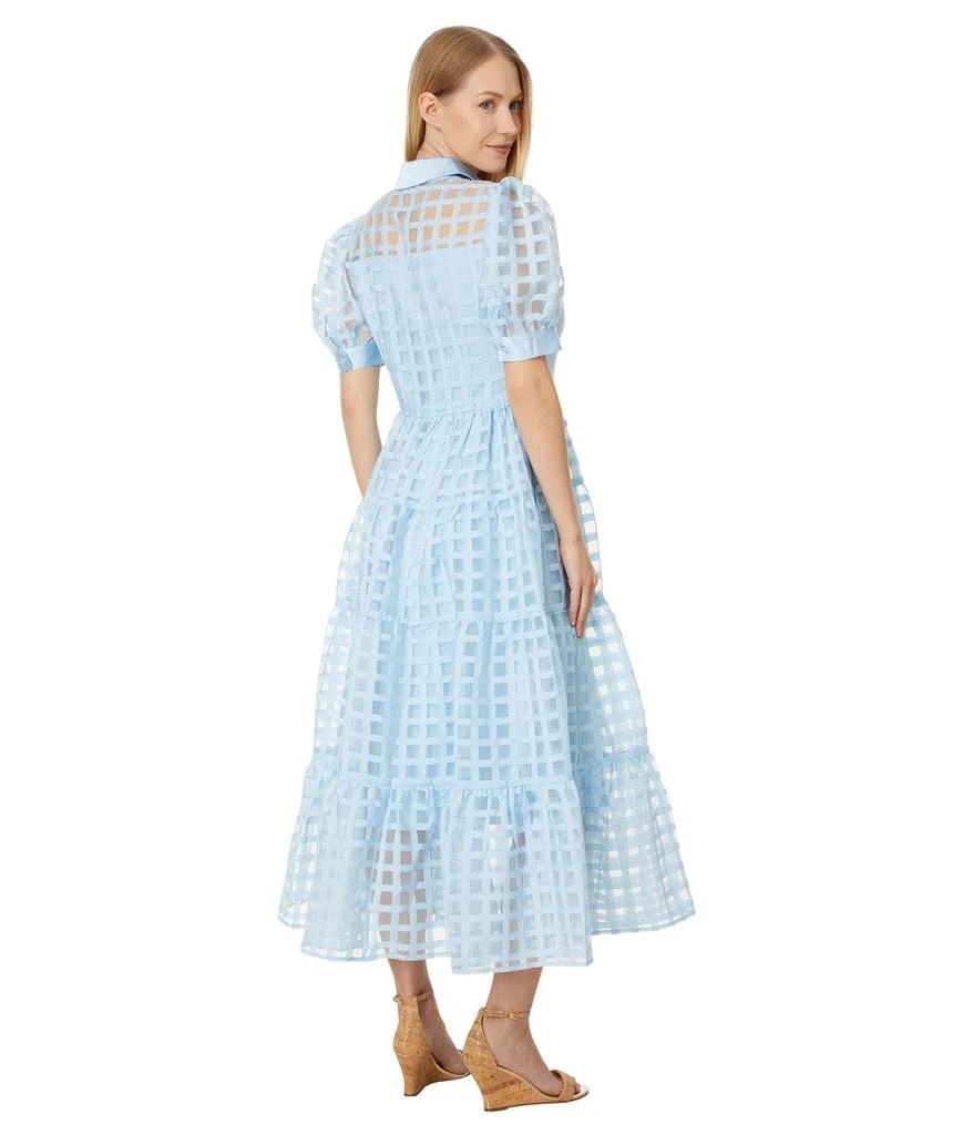 English Factory Gridded Organza Tiered Maxi Dress 2