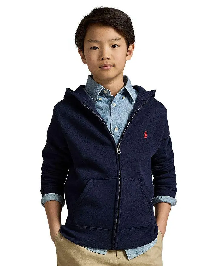 Ralph Lauren Boys' Fleece Zip Up Hoodie - Big kid