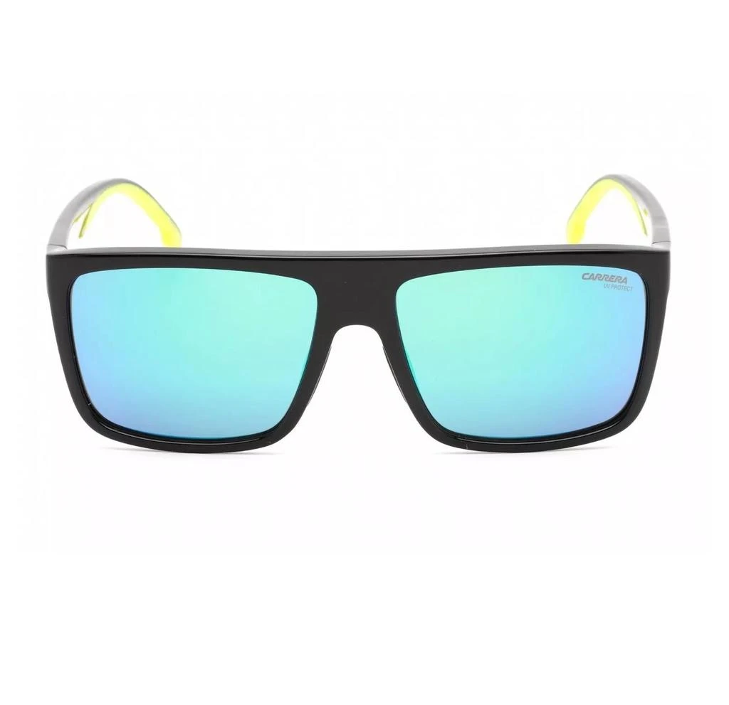 Carrera Men's 8055/s Sunglasses In Black Green / Grey With Green Mirrored 2
