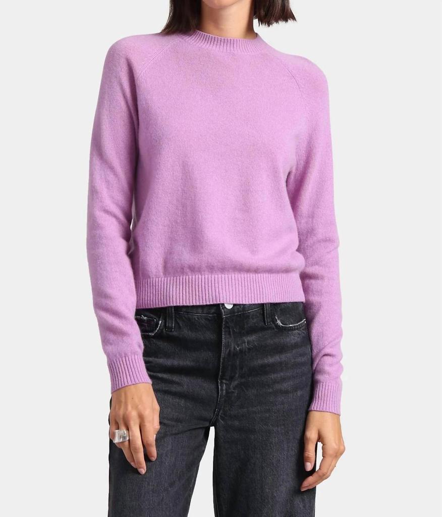 Minnie Rose Minnie Rose - Cashmere Long Sleeve Shrunken Top