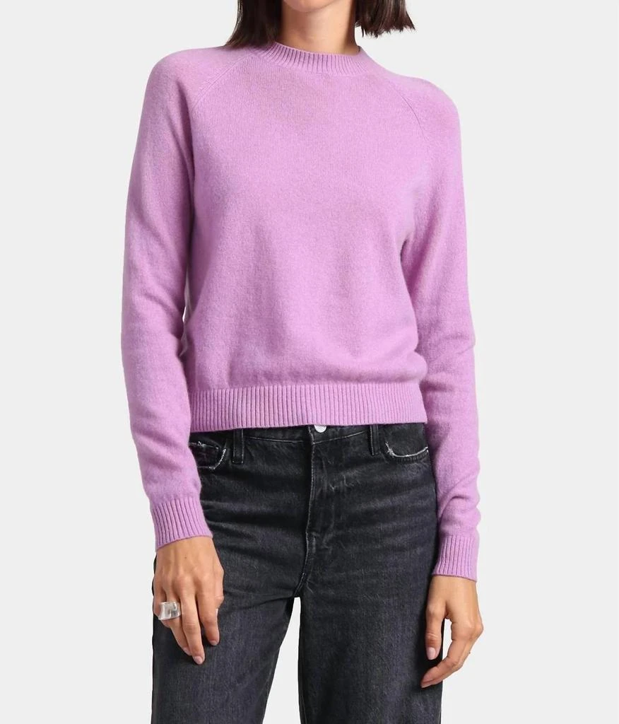 Minnie Rose Minnie Rose - Cashmere Long Sleeve Shrunken Top 1
