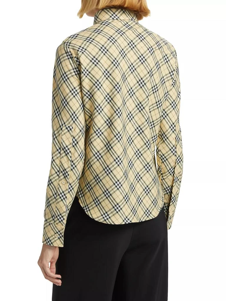 Burberry Check Cotton Twill Button-Down Shirt 5