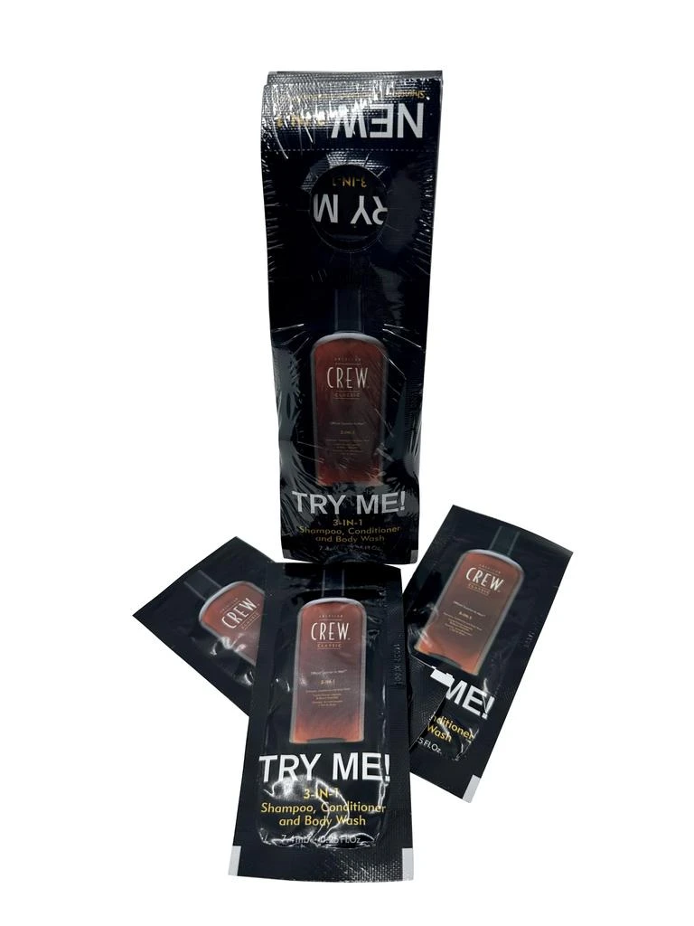 American Crew 3 in 1 Shampoo, Conditioner & Body Wash 0.25 OZ Sachets Set of 15 1