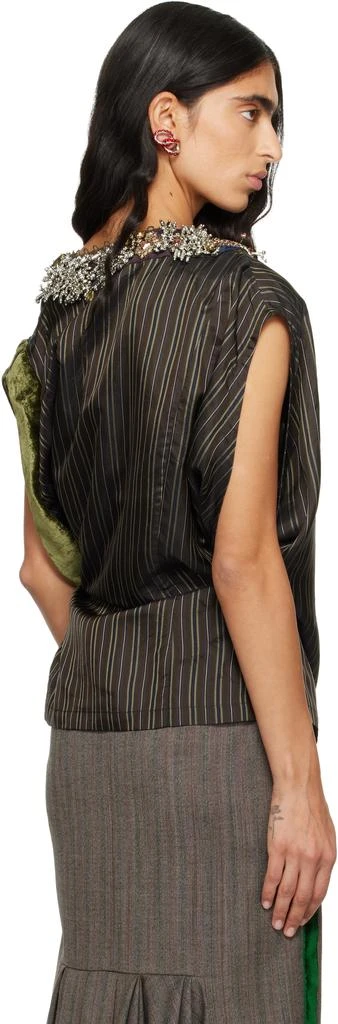 Dries Van Noten Brown Embellished Blouse 3