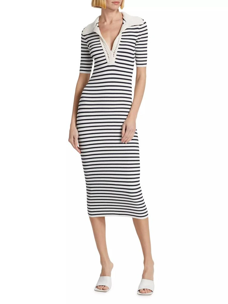 A.L.C. Darcy Striped Knit Midi-Dress 2