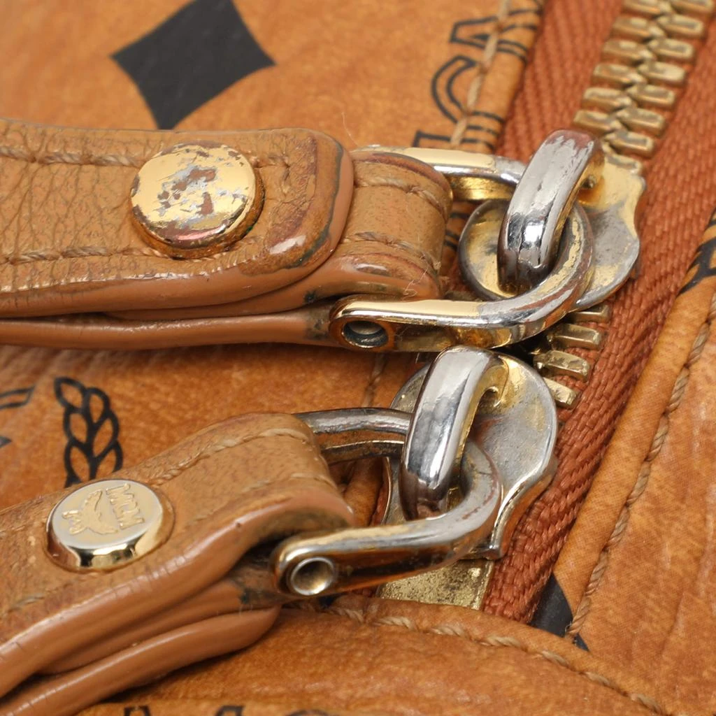 MCM MCM Cognacn Visetos Coated Canvas and Leather Studs Stark Backpack 14