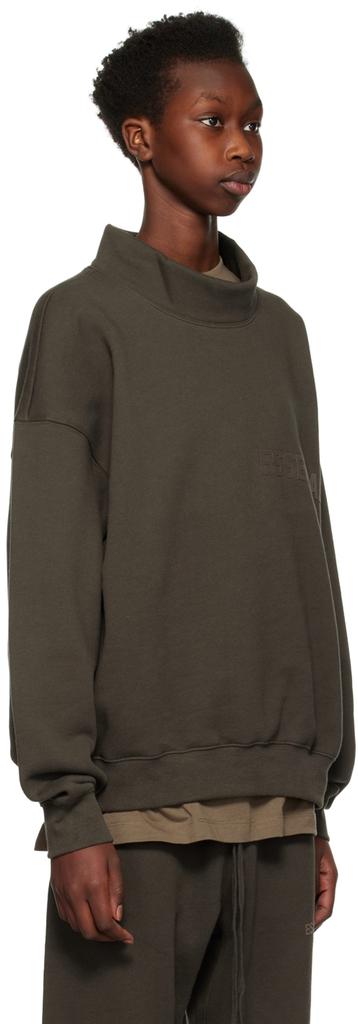 Fear of God ESSENTIALS Gray Mock Neck Sweatshirt Fear Of God