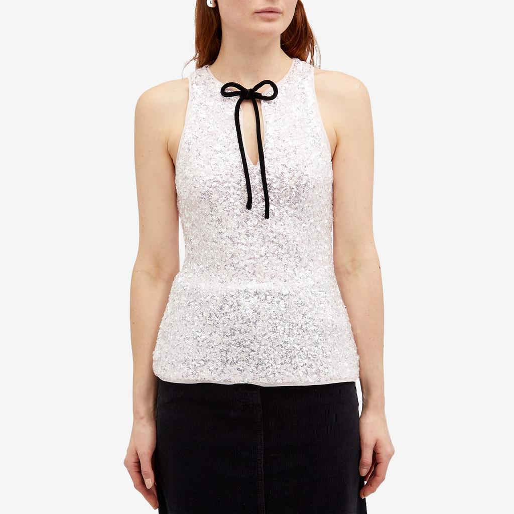 GANNI GANNI 3D Sequins Top