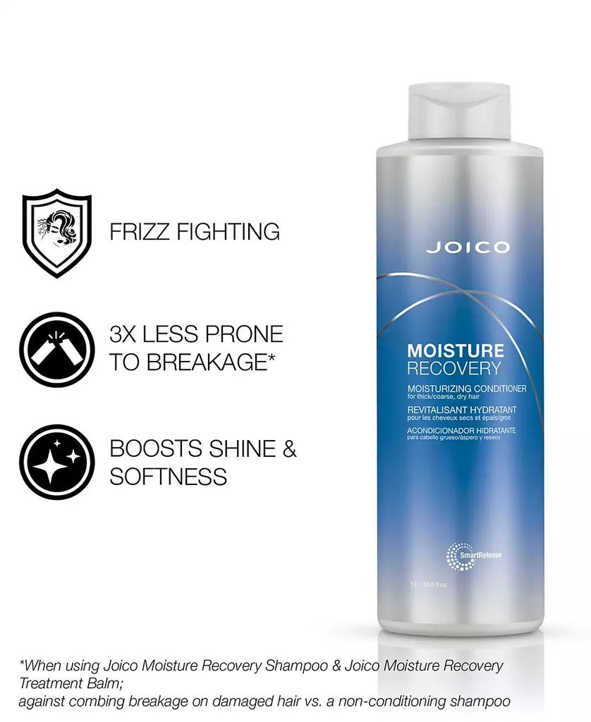 JOICO Moisture Recovery Moisturizing Conditioner For Dry Hair, 33.8 oz. 3