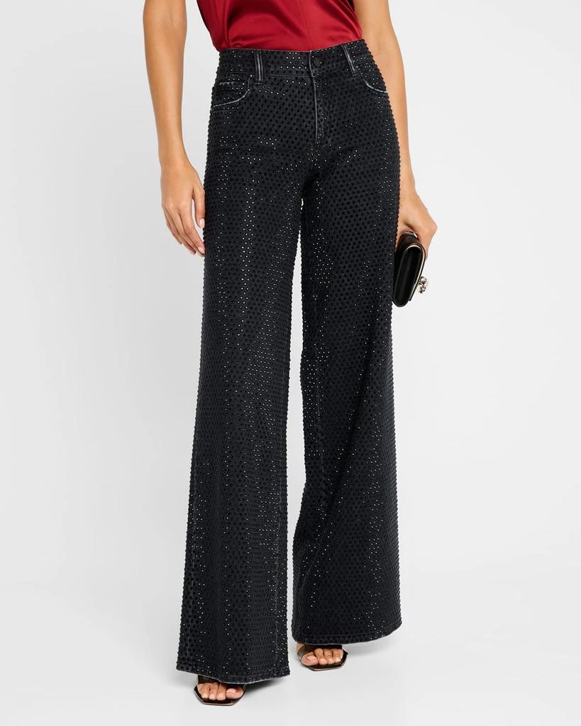 Alice + Olivia Trish Low-Rise Embellished Baggy Jeans 4