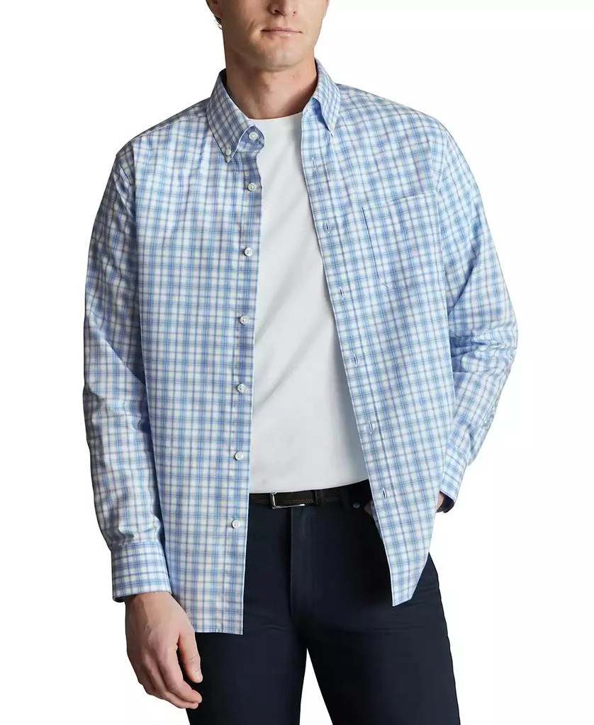 Charles Tyrwhitt Men's Slim Fit Long Sleeve Tattersall Button-Down Shirt 1