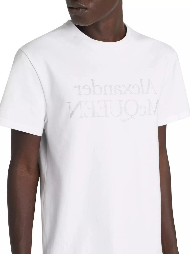 Alexander McQueen Backwards Logo Cotton T-Shirt 6