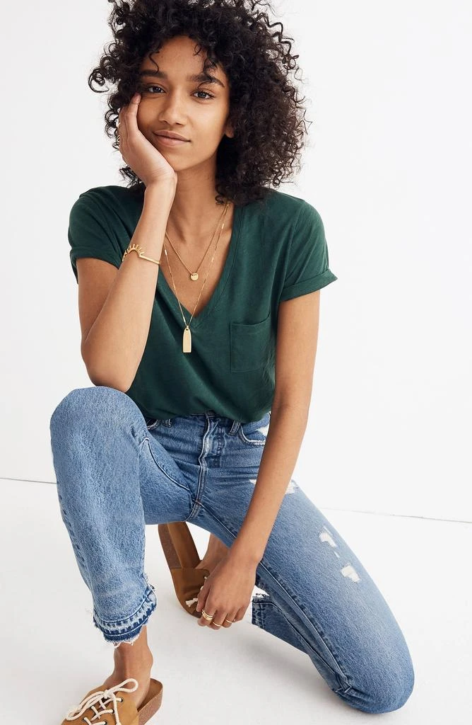 Madewell Whisper Cotton V-Neck Pocket Tee 6