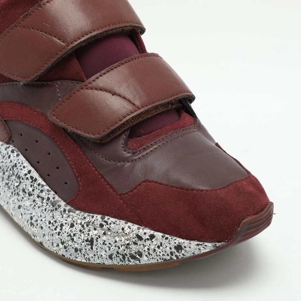 Stella McCartney Stella McCartney Burgundy Faux Leather and Faux Suede Eclypse Low Top Sneakers Size 38 7