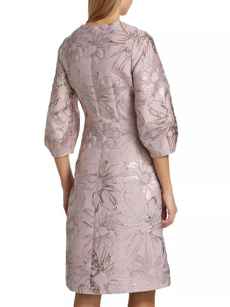Teri Jon Floral Jacquard A-Line Dress 5