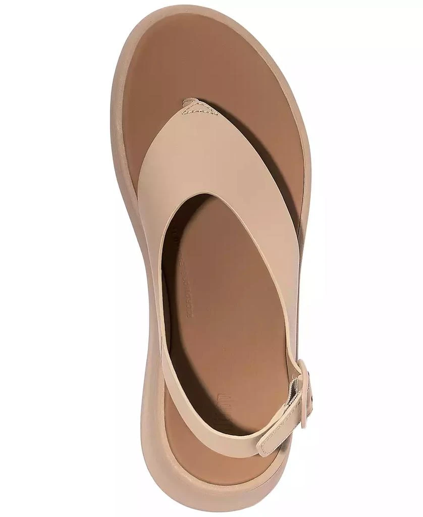 FitFlop Women's F-Mode Leather Flatform Back Strap T-Post Sandals 3