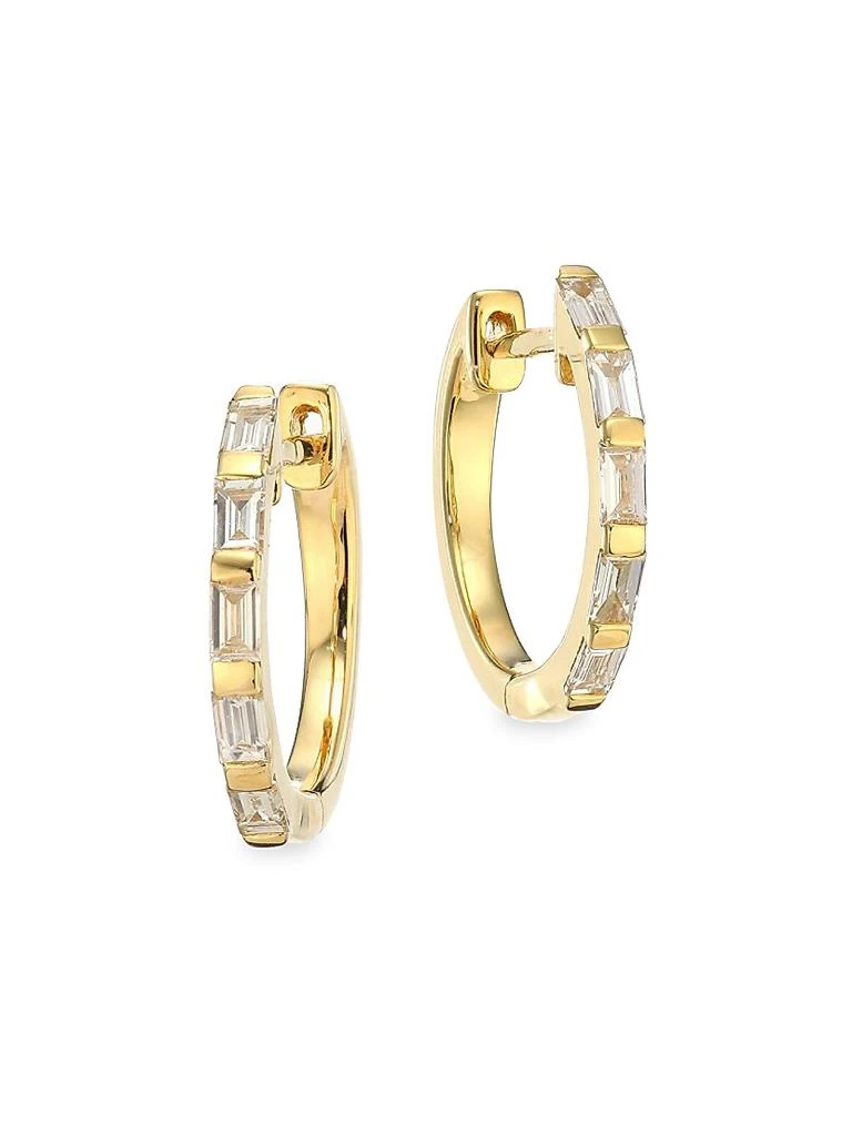 SHAY Diamond & 18K Yellow Gold Huggie Hoop Earrings 1