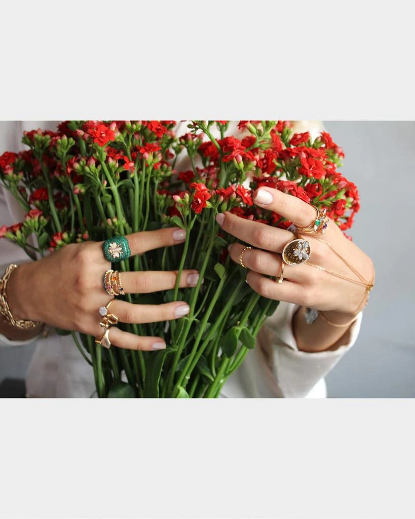 Bee Goddess Honeycomb Diamond Ring 2