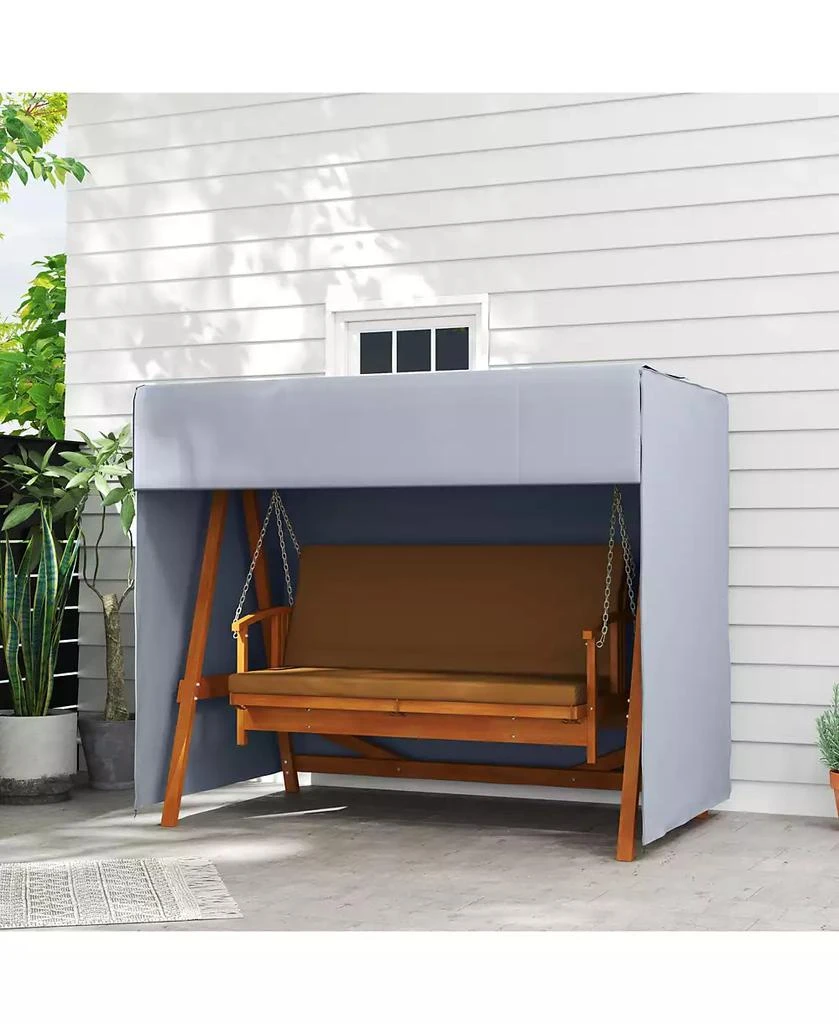 Outsunny 81" x 49" x 65" Outdoor Patio Hammock Porch Swing Cover, 2