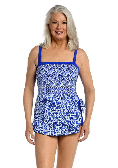 Maxine of Hollywood Of Hollywood Tile Bandeau Sarong Mio Swimsuit 1