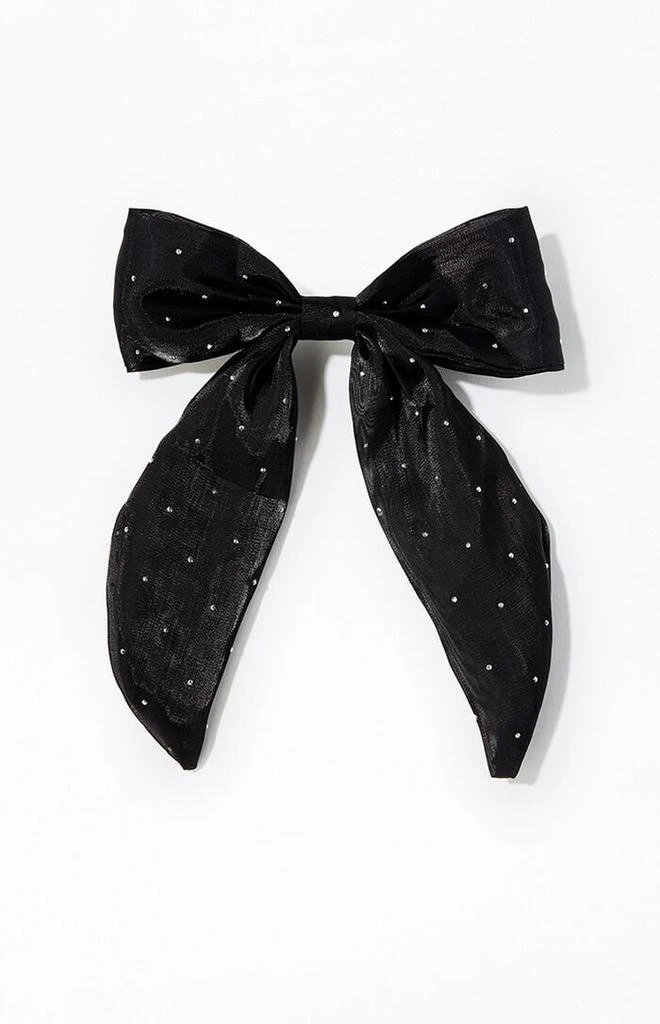 LA Hearts Rhinestone Bow Barrette 1