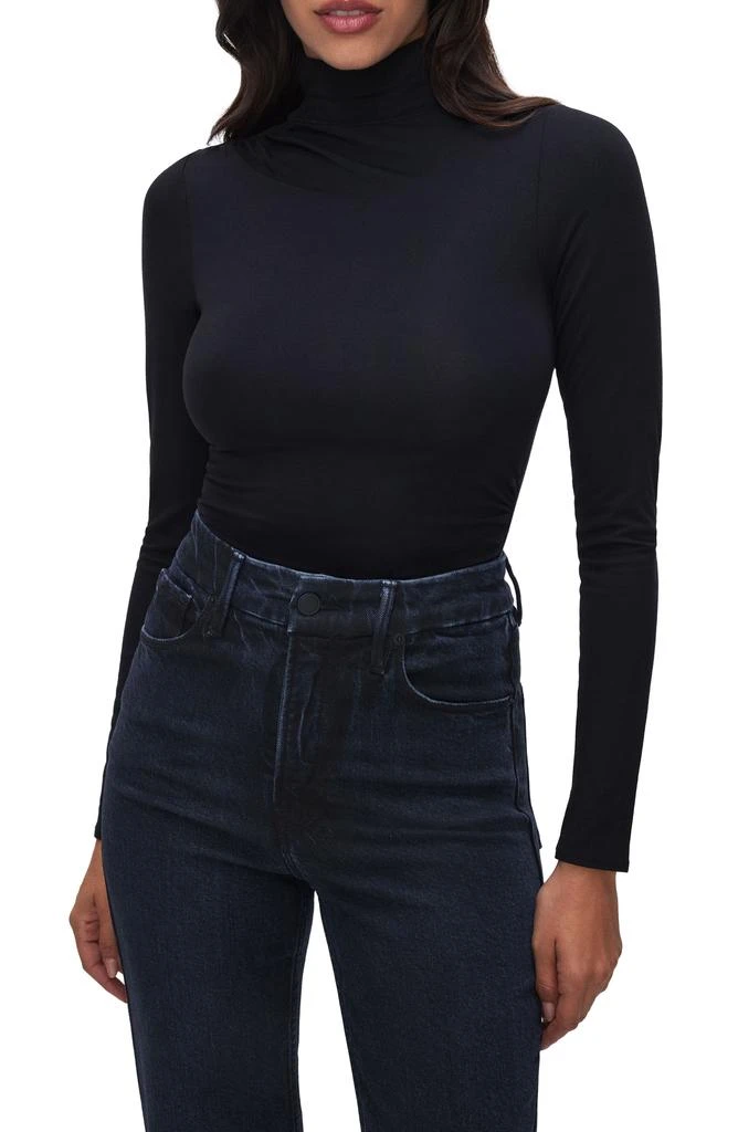Good American Ruched Turtleneck Bodysuit 1