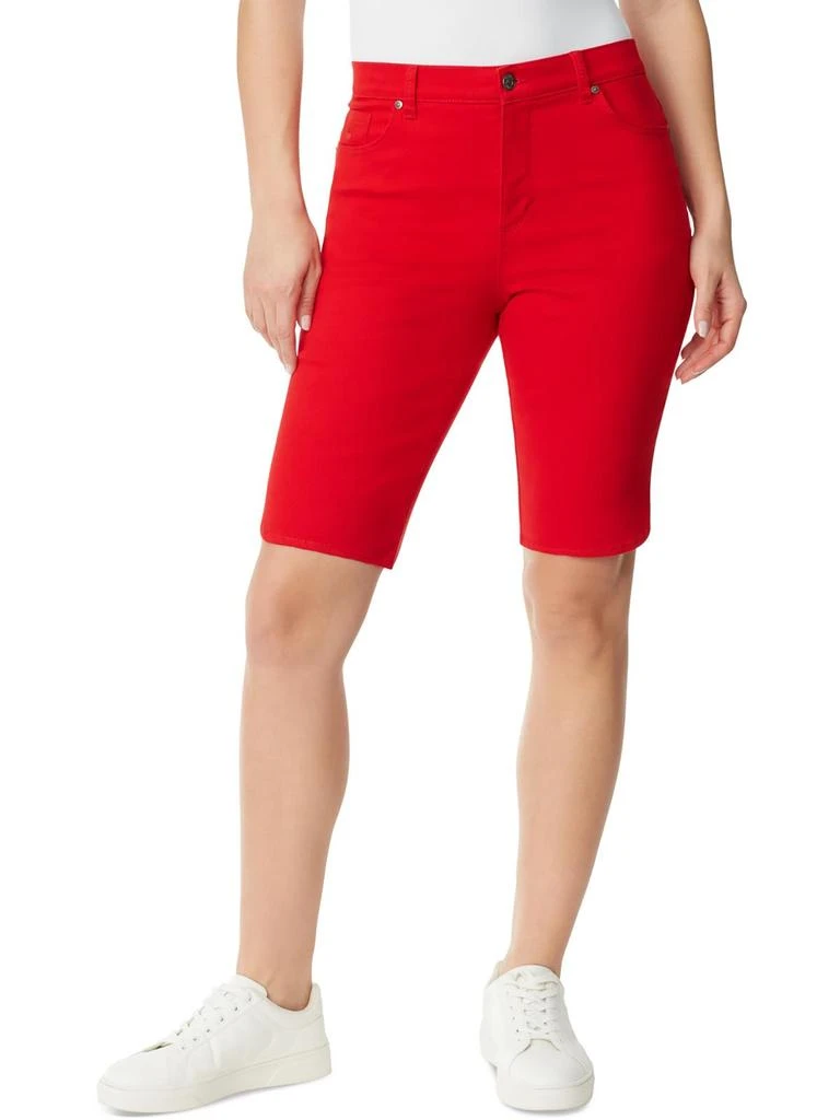 Gloria Vanderbilt Amanda Womens High Rise Knee-Length Bermuda Shorts 3