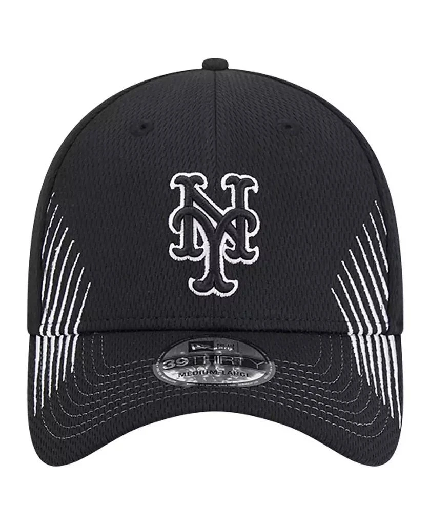 New Era Men's Black New York Mets Active Dash Mark 39THIRTY Flex Hat 4