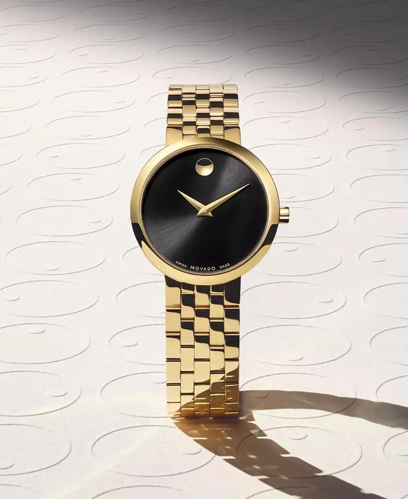 Movado Women's Museum Classic Swiss Quartz Yellow PVD Watch 30mm 5