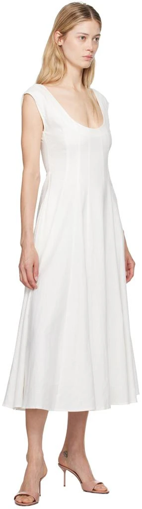 GUIZIO White Leila Midi Dress 4