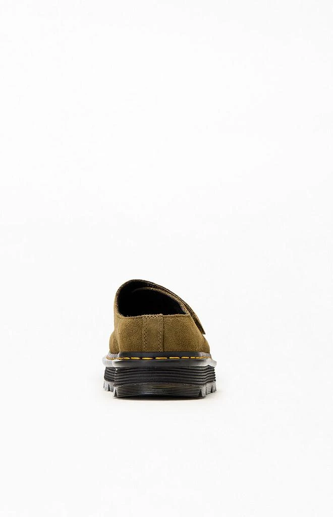Dr. Martens Olive Zebzag Suede Anywair Platform Mules 3