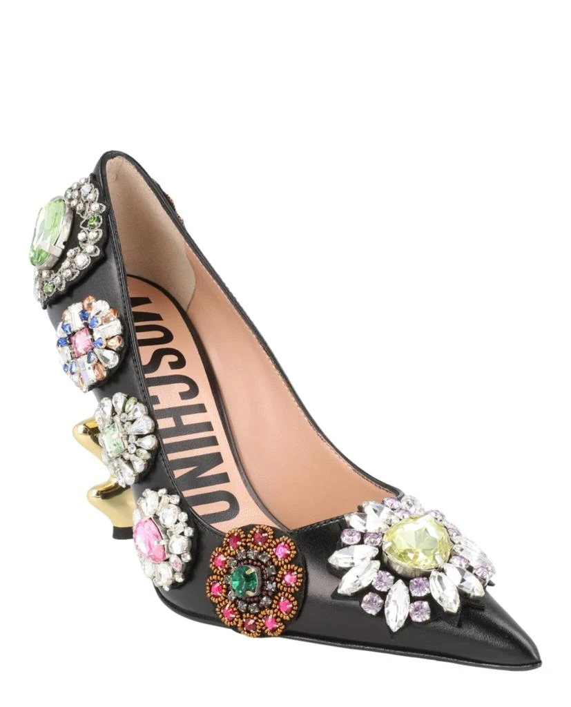 Moschino Bejeweled Scuplted-Heel Pumps 2